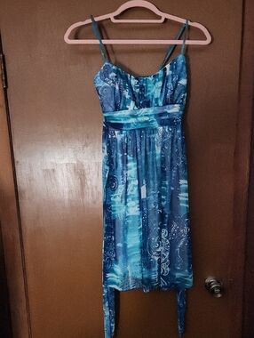 Ruby Rox Blue Paisley Midi Sundress